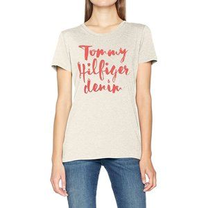 Tommy Hilfiger dámské béžové tričko Basic